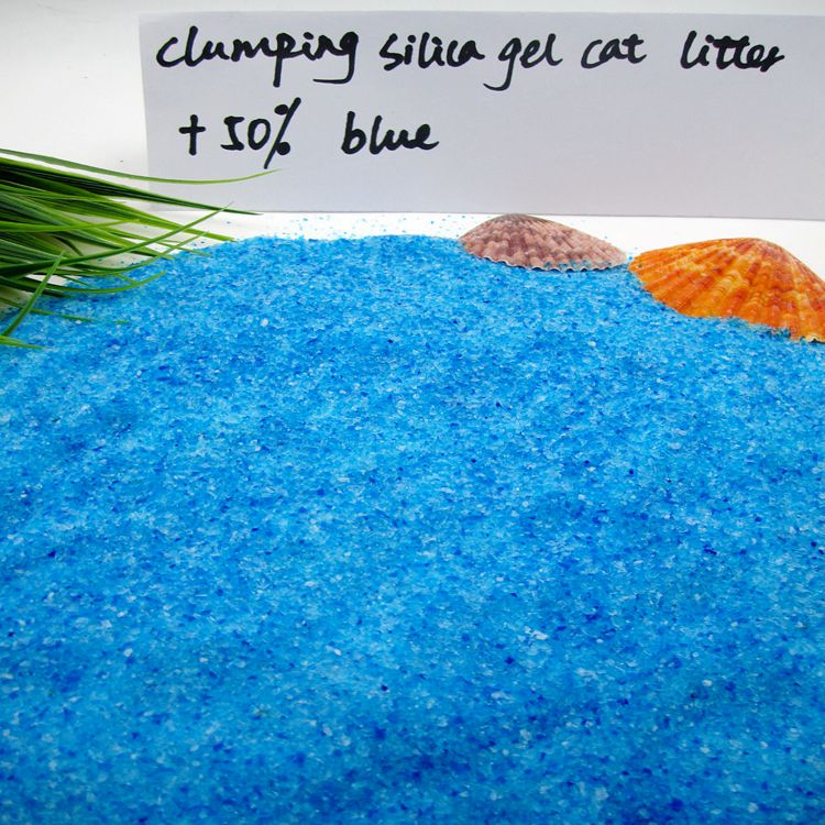 Clumping Silica Gel Cat litter  50% Blue Color Best Odor Control 